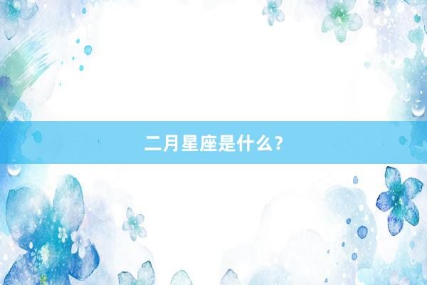 二月星座是什么？